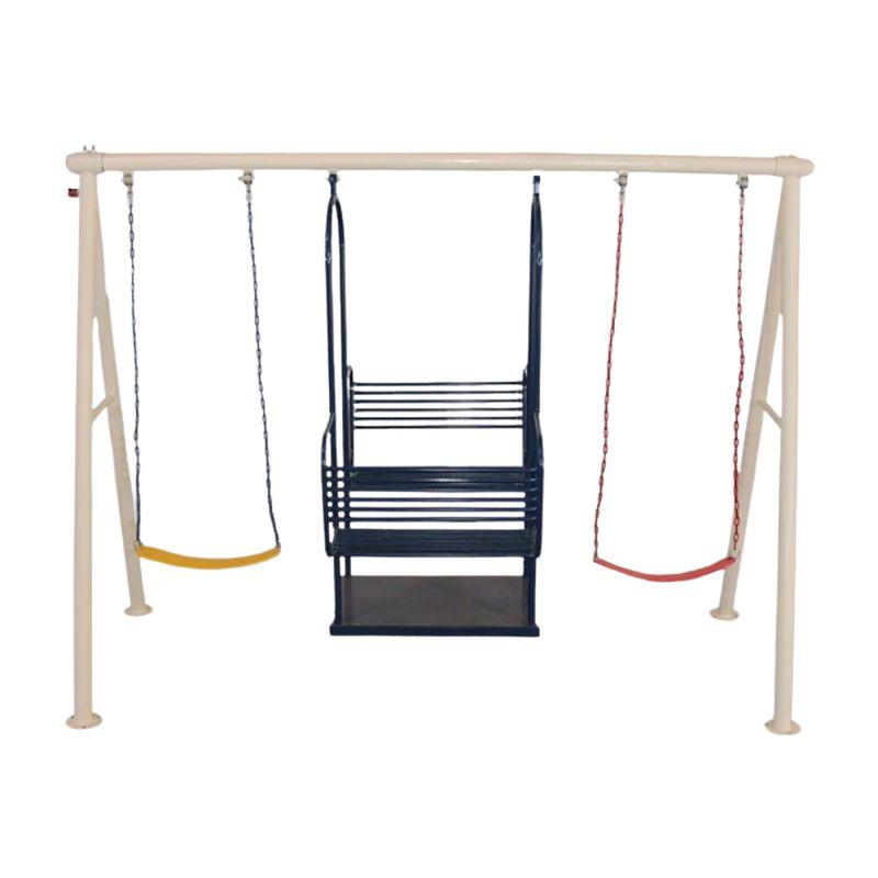 Symphony of Fun: Quad Swing, Combining Two Single Swings And A Chair Facing Each Other by Alhome - ALHOME