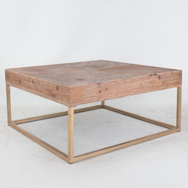 Square Center Table From Vintage Wood By AlHome - ALHOME