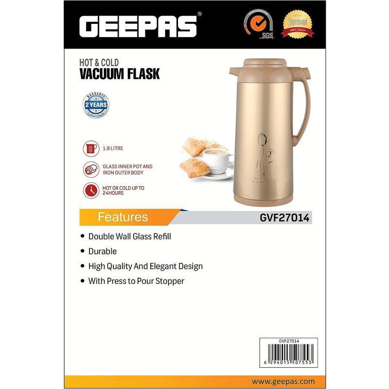 Geepas Hot & Cold Vacuum Flask - 1.9 Liter - GVF27014 - .com - Your Destination for Baby & Mother Needs in Saudi Arabia