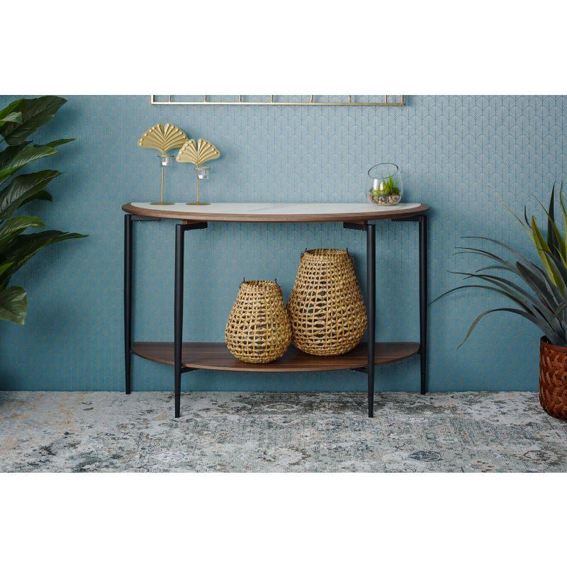 Industrial Iron and Wood Console Table By Alhome - ALHOME