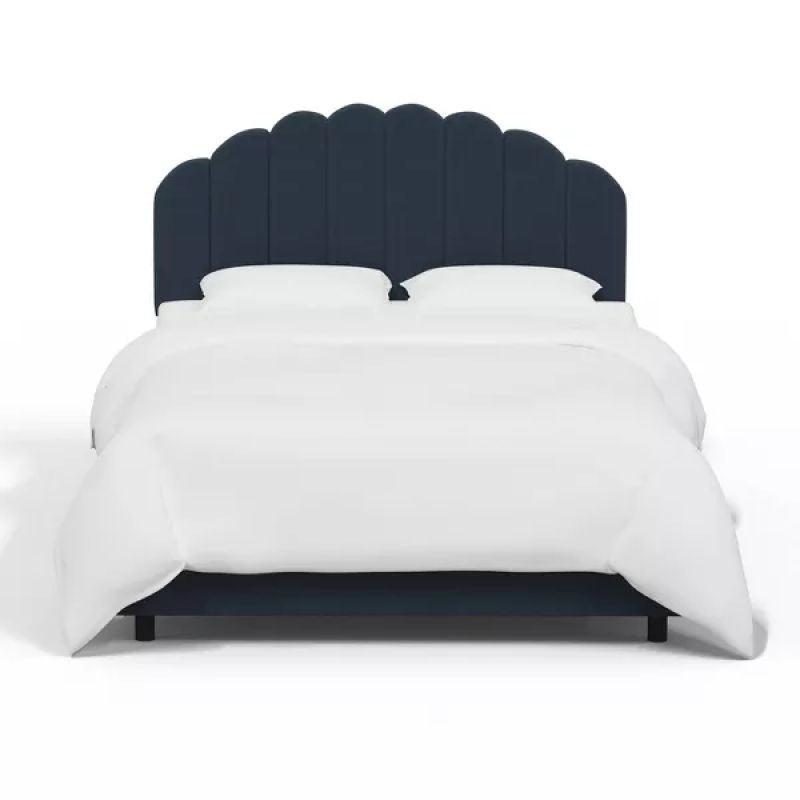 Supreme Comfort: Swedish Wood King Bed - Opulent Navy Tranquility (160x200x140) by Alhome - ALHOME