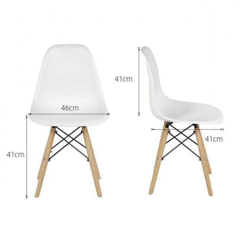 Modern Chair Wood & Plastic - White By Alhome - ALHOME