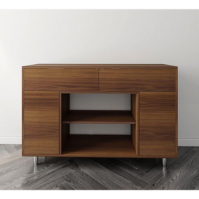 Brown Coffee Corner with Shelves and Drawers By Alhome - ALHOME