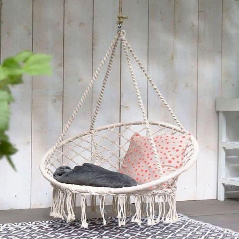 Hanging Swing Chair - Rope - Sugar - By Alhome - ALHOME