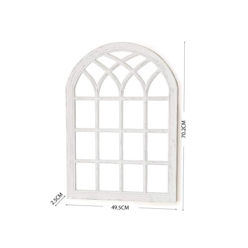 Antique window wall mirror - white - 49.5x70x2.5 cm - By Family Ship - ALHOME