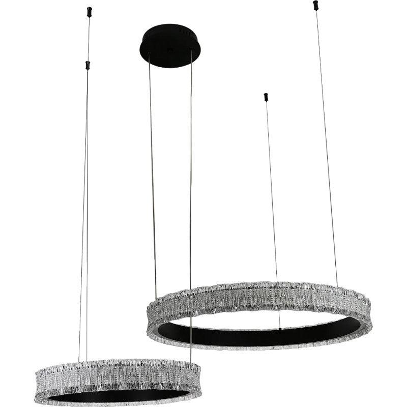 Modern Chandelier With Yellow Lighting - 400*600 - 75 Watts - Black By Alhome - ALHOME