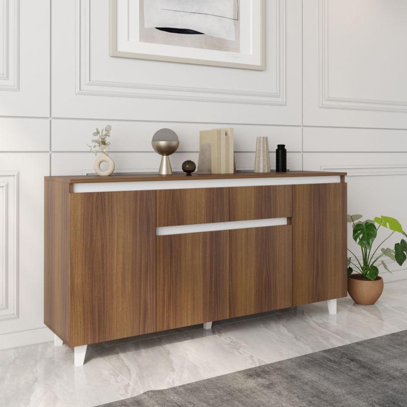 Console in Brown and White By Alhome - ALHOME