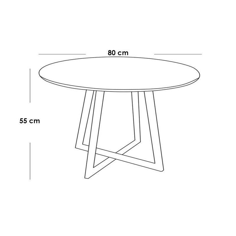 Coffee Table 80x55 cm - Brown & Black By Alhome - ALHOME