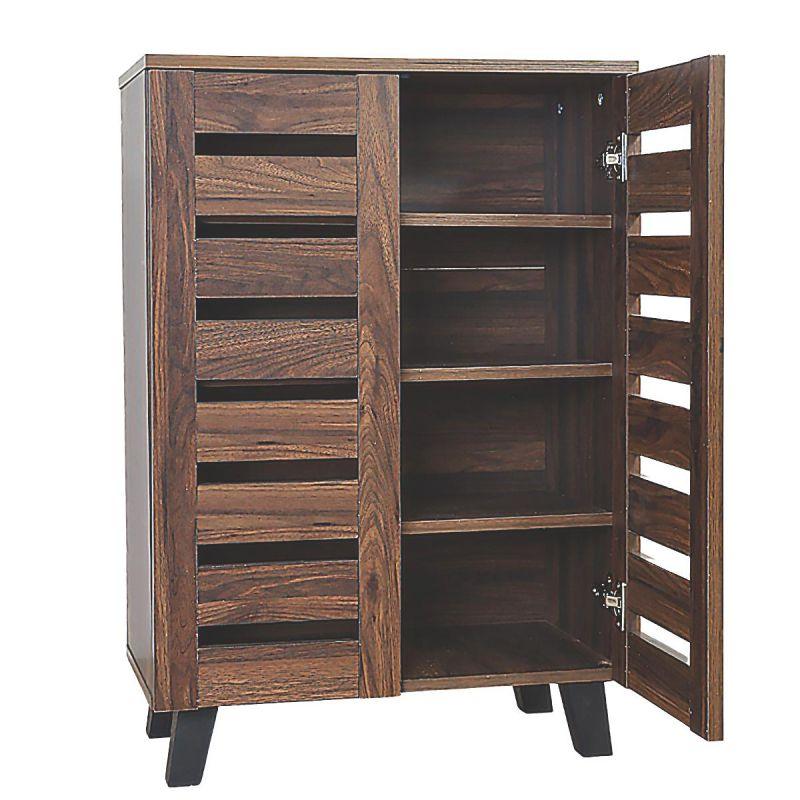 Shoe Organizing Cabinet With Two Doors - Brown - 60x32x87.3 cm - By Baity - ALHOME