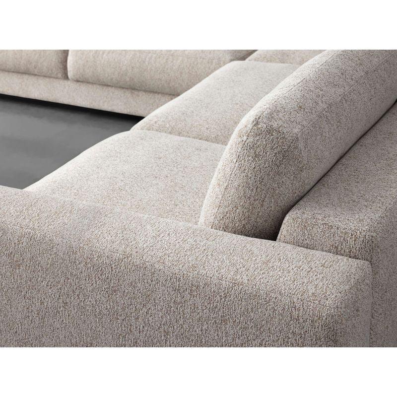 Modern Chanel L-Shape Sofa - Beige - 250x250x85x85 cm - By Alhome - ALHOME