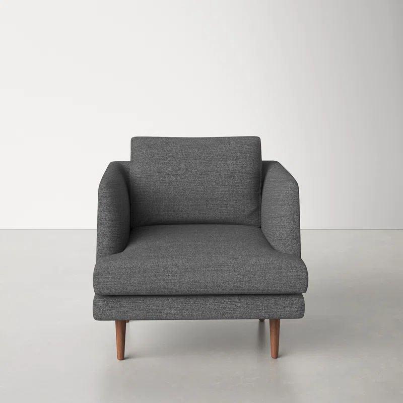 Versatile Gray Linen Chair Swedish Wood By Alhome - ALHOME