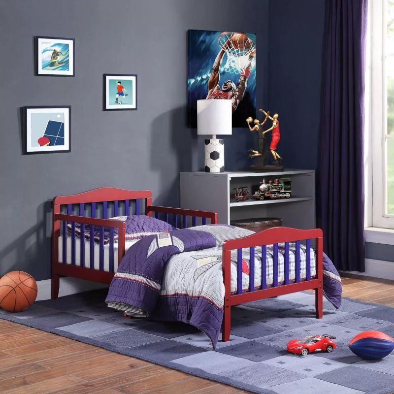 Kids' Red MDF Bed: Bold & Vibrant, 120x200x140 cm by Alhome - ALHOME