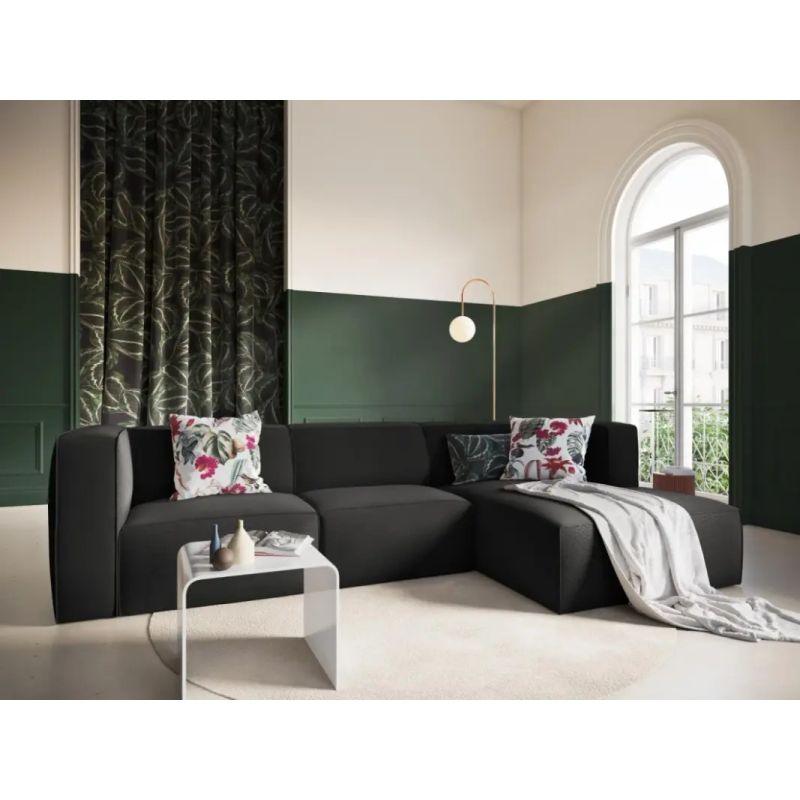 Modern Chanel L-Shape Sofa - Black - 280x170x85x85 cm - By Alhome - ALHOME