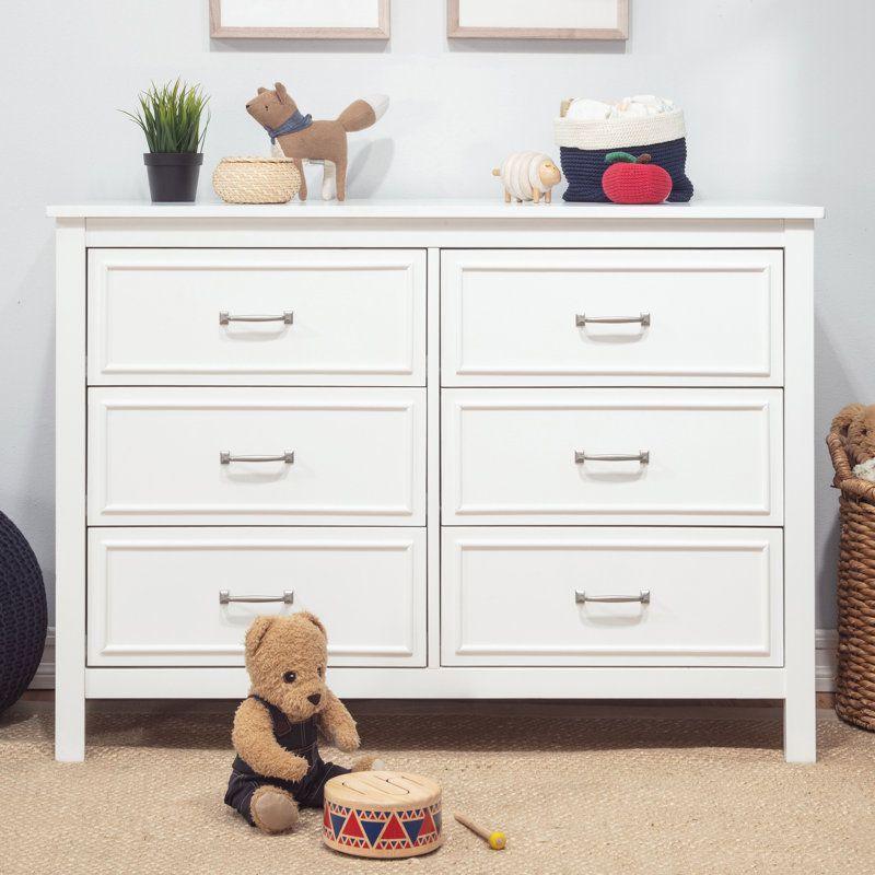 Kids Dresser: 117x49x85 Wood, White by Alhome - ALHOME