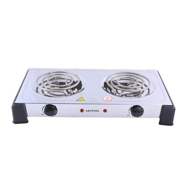 Krypton Stainless Steel Double Burner Hot Plate - 2000 w - KNHP5310 - .com - Your Destination for Baby & Mother Needs in Saudi Arabia