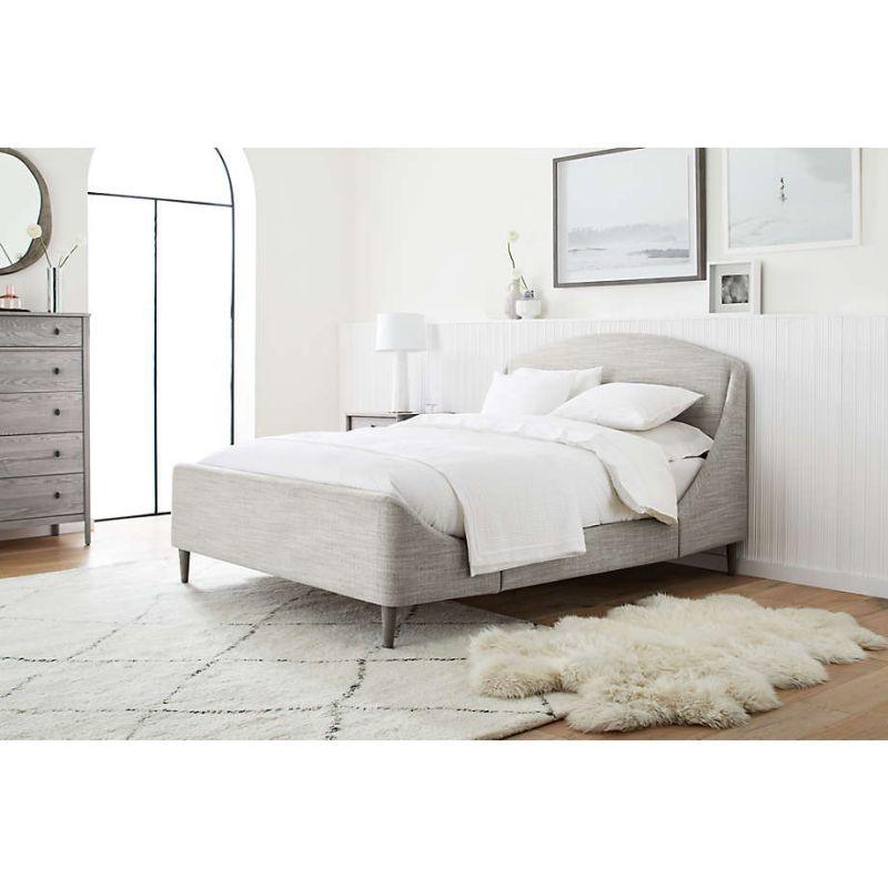 Grey Burlap Haven Single Bed Crafted from Swedish Wood and MDF By Alhome - ALHOME