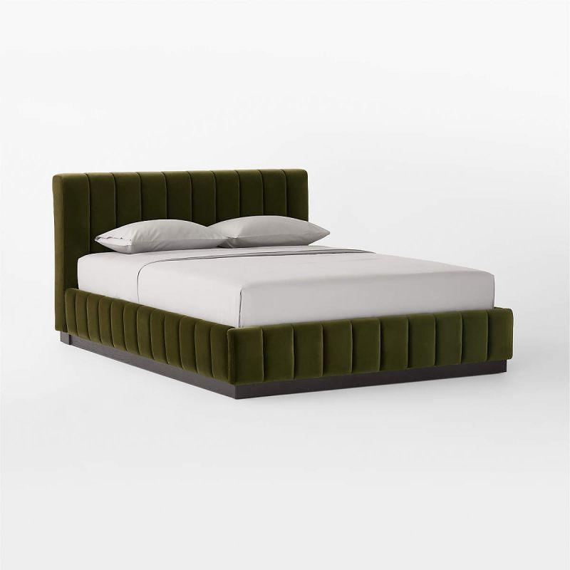 Royal Elegance: Swedish Wood King Bed - Majestic Green Harmony (160x200x140) by Alhome - ALHOME