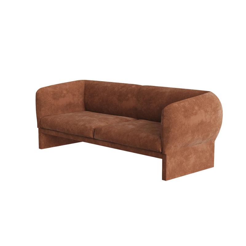 Sofa 3 Seater Cinnamon - 280x85x85 - Velvet By Alhome - 110111373 - ALHOME