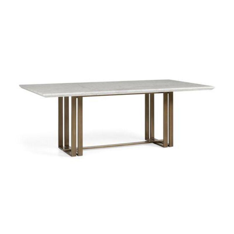 White Marble Dining Table for Elegant Dining By Alhome - 110110584 - ALHOME