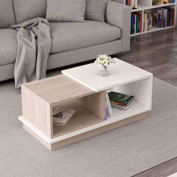 White and Brown Center Table With Redefining Elegance By Alhome - ALHOME