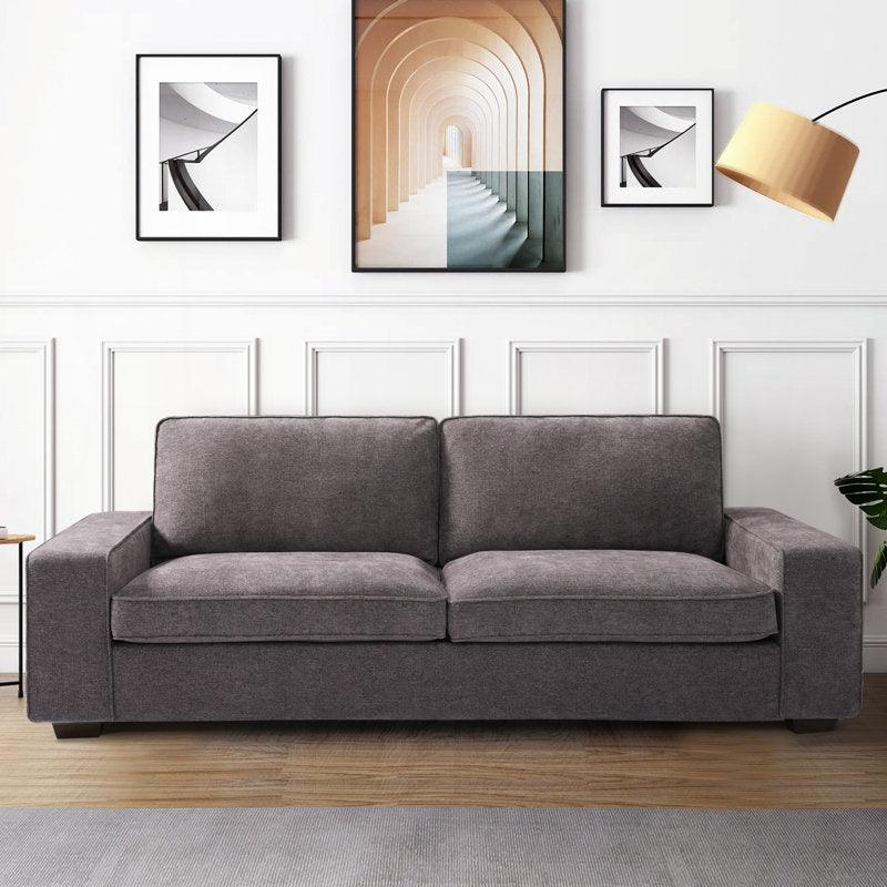 Modern Elegant Linen 3 Seater Sofa - 240x85x85 cm - By Alhome - ALHOME