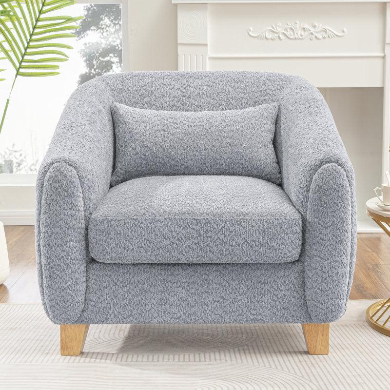 Modern Bouclé Chair - 77x82x80 cm - By Alhome - ALHOME