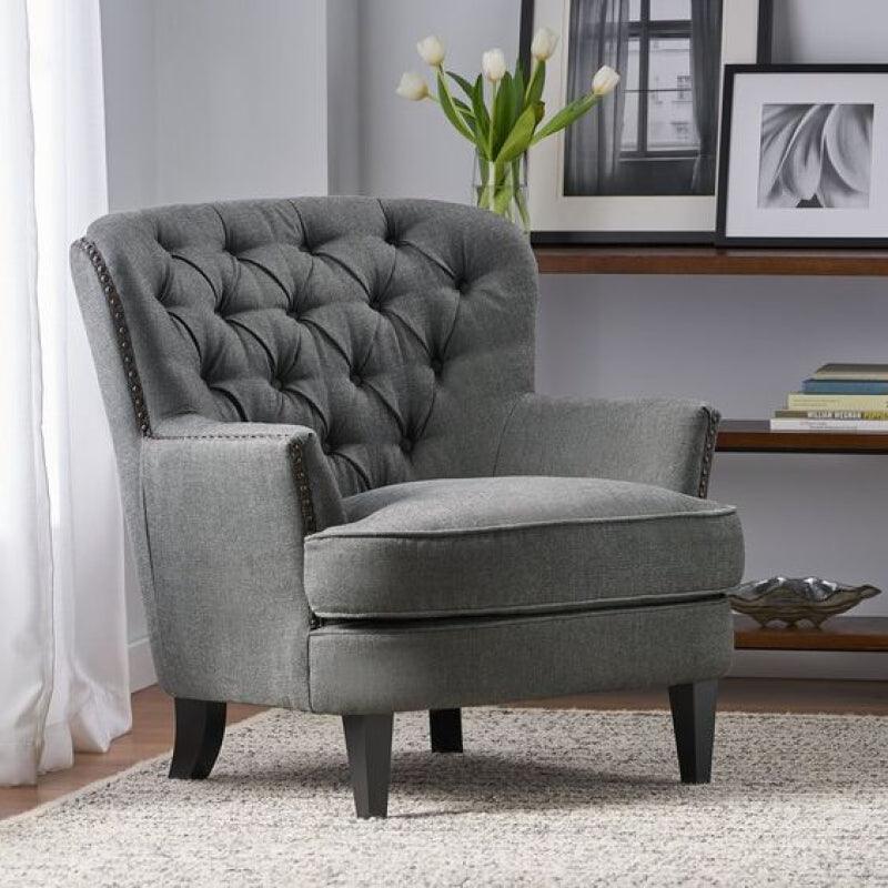 Gray Linen Chair By Alhome - ALHOME