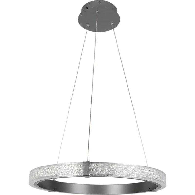 Modern Ring Chandelier With 3 Lights - 65 Watts - Gray - By Alhome - ALHOME