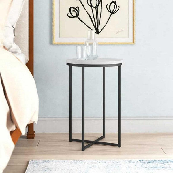 Side Table 45x55 cm - Black & White - AL-1026 By Alhome - ALHOME