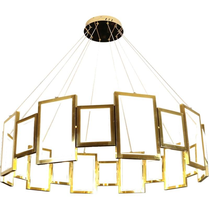 Modern Gold Chandelier With Yellow Lighting - 165 W By Alhome - ALHOME