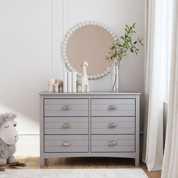 Kids Dresser: 118x40x85 Wood, Grey by Alhome - ALHOME