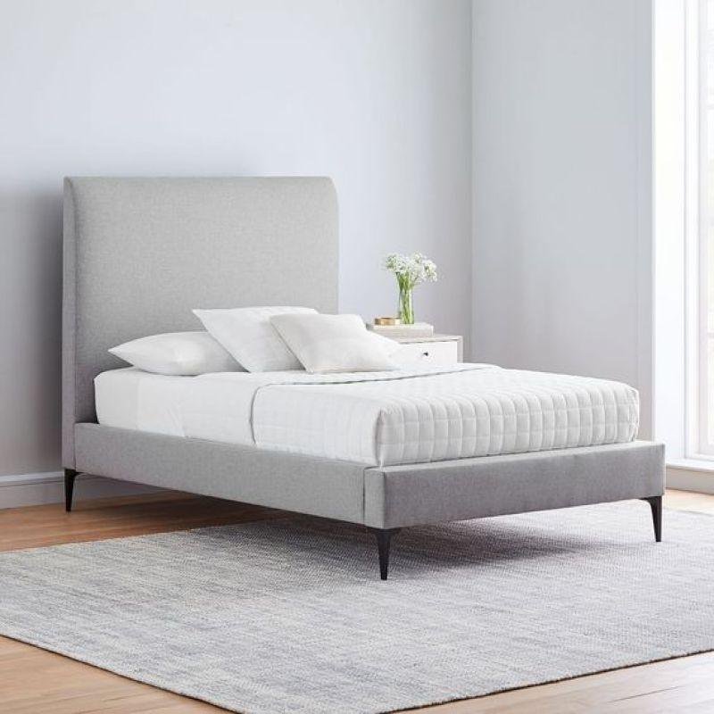 Grey Chanel Chic Single Bed Crafted from Swedish Wood and MDF By Alhome - 110112578 - ALHOME