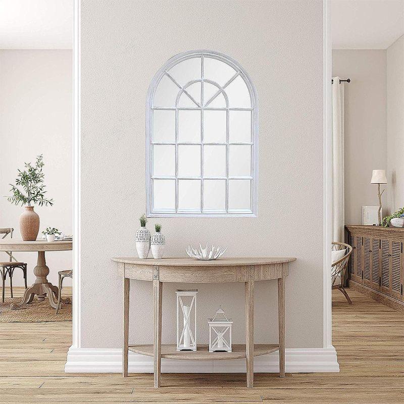 Antique window wall mirror - white - 64.5x96.5x3 cm - By Family Ship - ALHOME