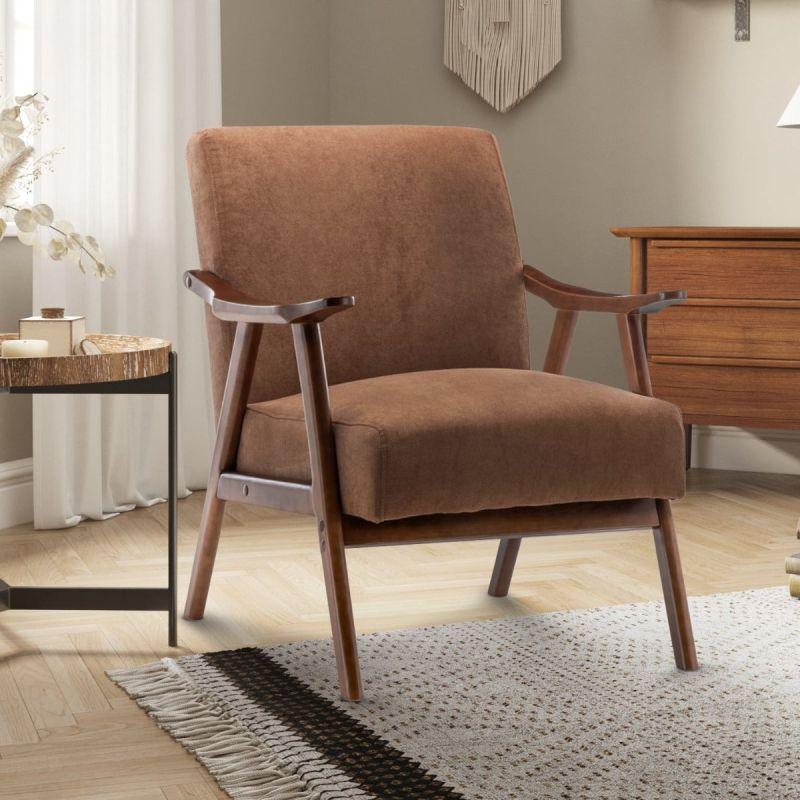 Modern Linen Chair - Brown - 90x85x85 cm - By Alhome - ALHOME