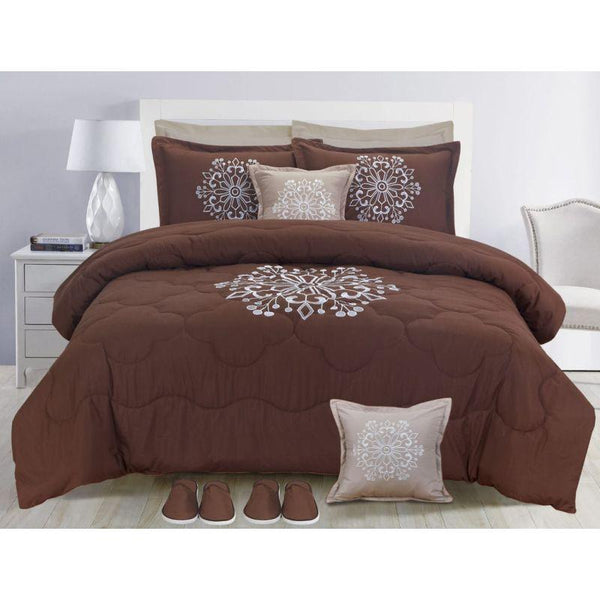 Embroidered Bedding 12 Pieces - Double - By Alhome - ALHOME