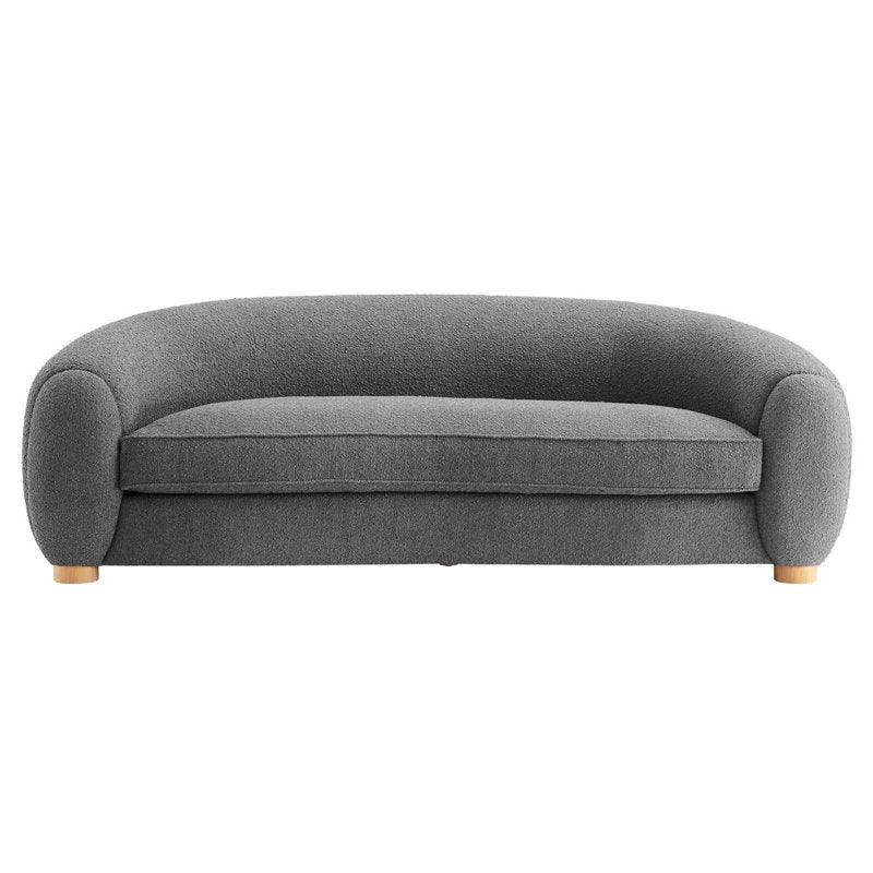 Urban Chic: 3-Seater Boucl√© Sofa in Contemporary Gray By Alhome - ALHOME