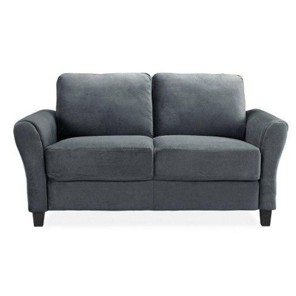 Graphite Gray Velvet 2-Seater Sofa Swedish Wood By Alhome - 110110841 - ALHOME