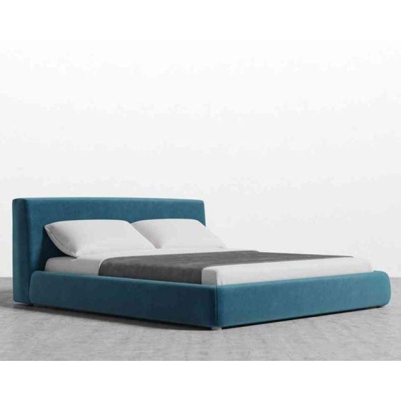 Blue Chic Retreat: Swedish Wood Chanel Blue King Bed By Alhome - ALHOME