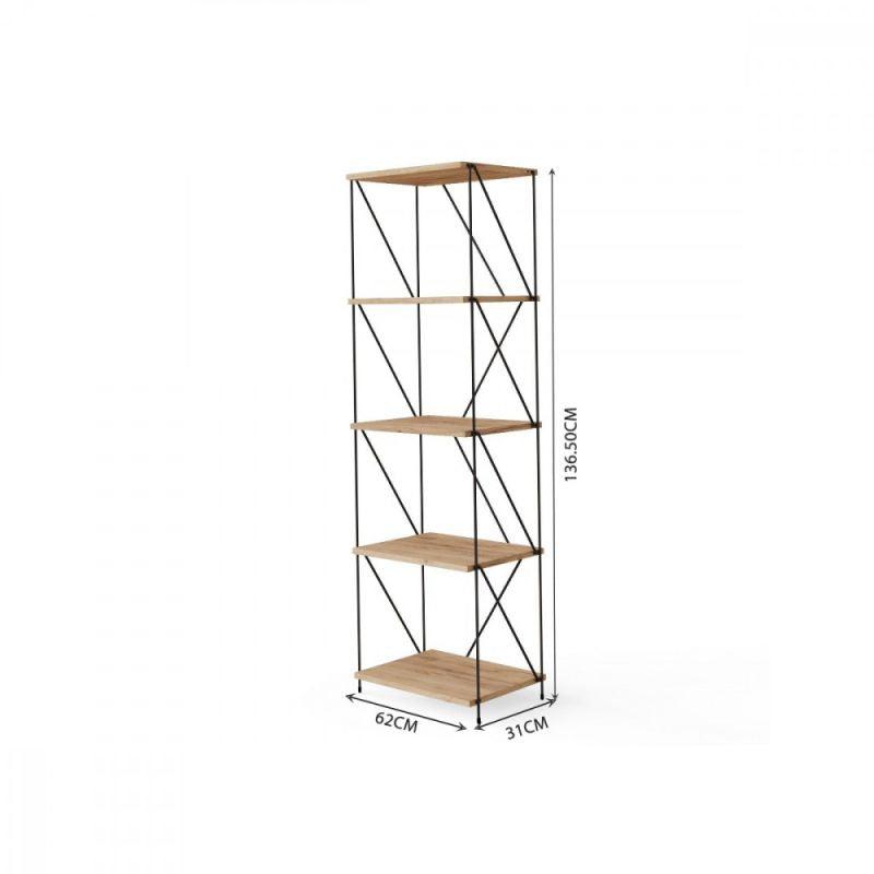 Multi-Use Malaysian Wood Shelving Unit - 5 Layers - By Baity - ALHOME