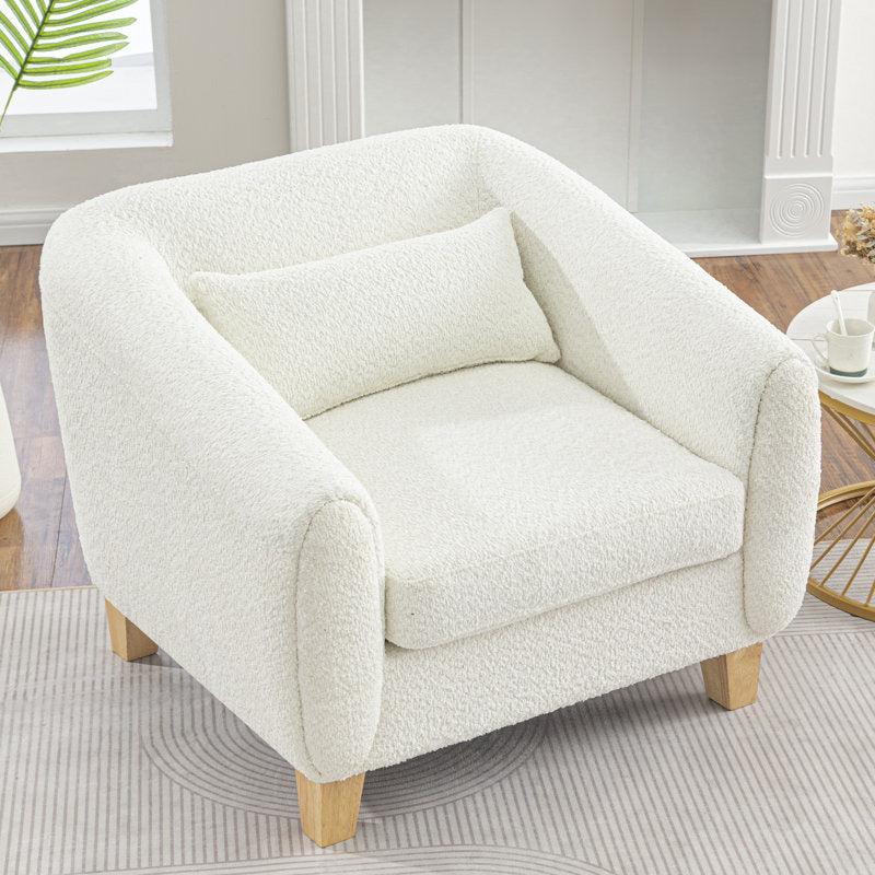 Modern Bouclé Chair - 77x82x80 cm - By Alhome - ALHOME