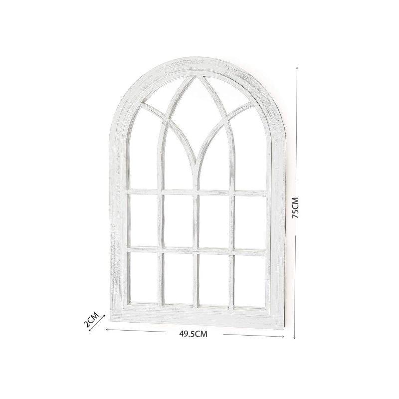 Antique window wall mirror - white - 49.5x75x2 cm - By Family Ship - ALHOME