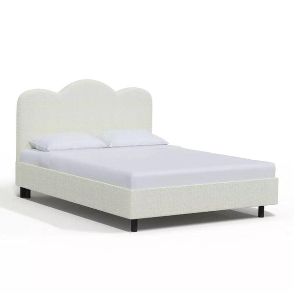 Supreme Comfort: Swedish Wood King Bed - Regal Ivory Tranquility (160x200x140) by Alhome - ALHOME