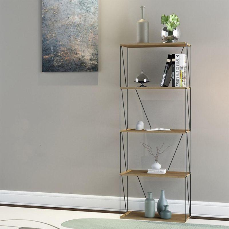 Multi-Use Malaysian Wood Shelving Unit - 5 Layers - By Baity - ALHOME