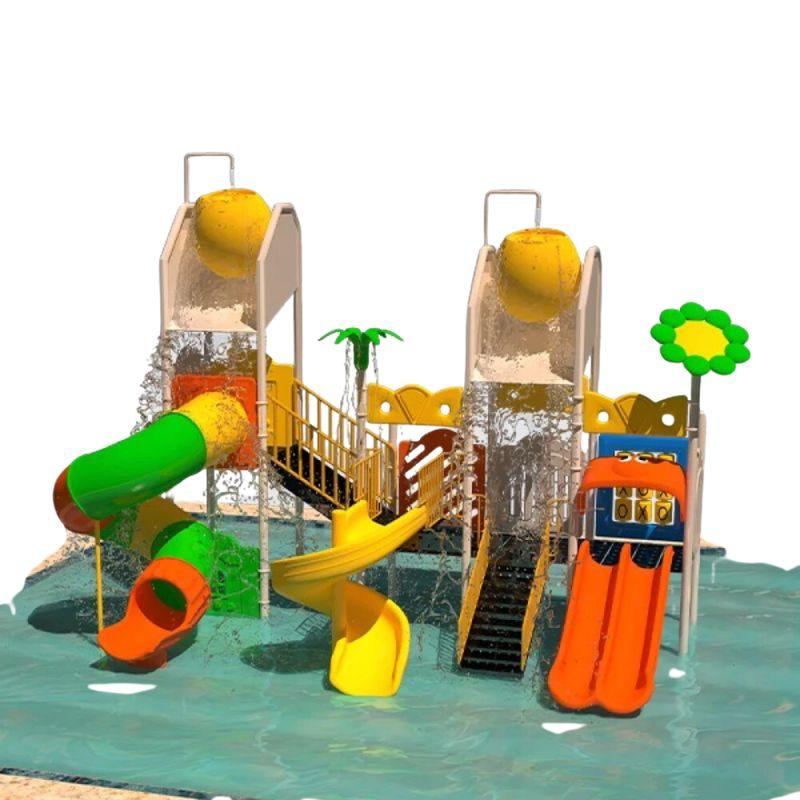 Multiple Water Playset With A Huge Roller Slide by Alhome - ALHOME