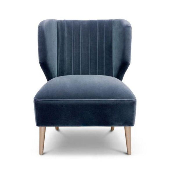 Dark Blue Velvet Chair By Alhome - ALHOME