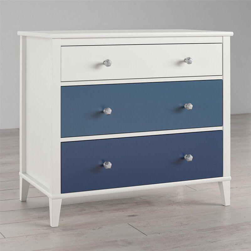 Kids Dresser: 89x48x79 Wood, Blue by Alhome - ALHOME