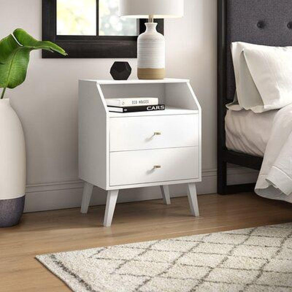 Melamine Minimalist Nightstand By Alhome - ALHOME