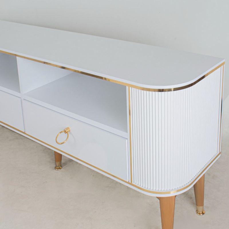 Plasma Table Made Of Wood In Golden White Color By Alhome - 110112112 - ALHOME