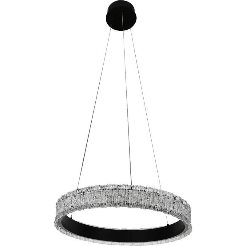 Modern Chandelier With Yellow Lighting - 30 Watts - Black By Alhome - ALHOME