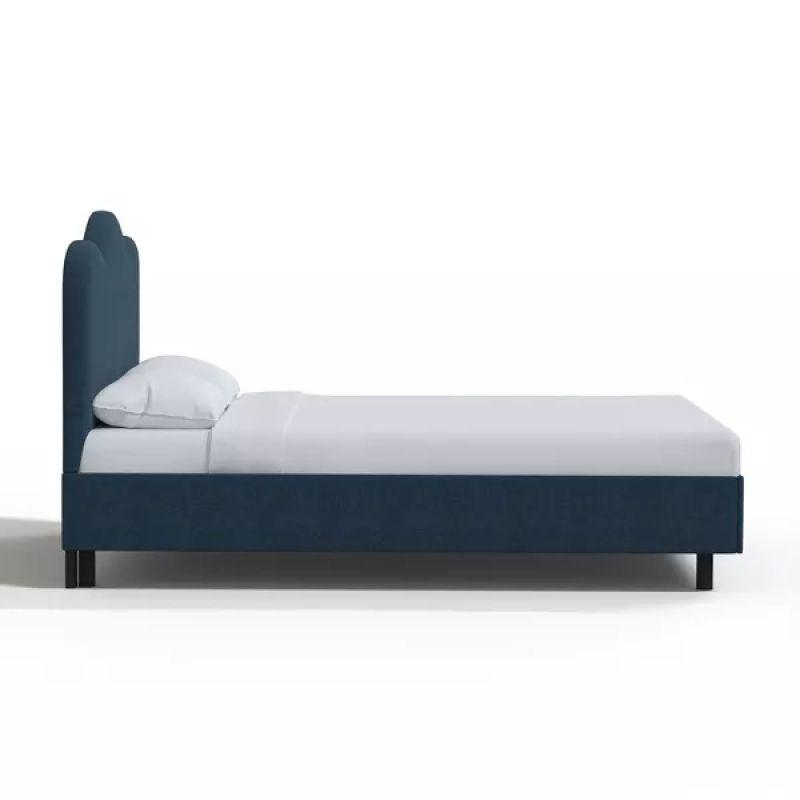 Supreme Comfort: Swedish Wood King Bed - Regal Blue Tranquility (160x200x140) by Alhome - ALHOME